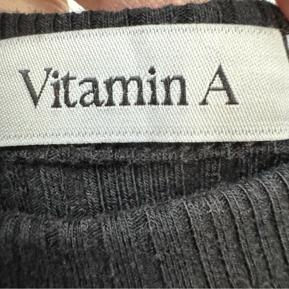 Ribbed Maxi Tank Dress Vitamin A Womens Estimated Small Black Sleeveless - Picture 6 of 7